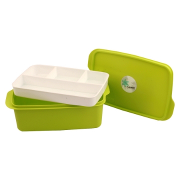 Show details for Lunch box Plastic 2 liters Flower Picture of Lunch box Plastic 2 liters Flower