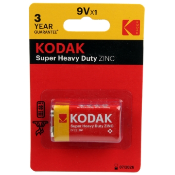 Show details for Zinc Battery 9V Very Strong, Heavy Duty and Long Lasting - Kodak Picture of Zinc Battery 9V Very Strong, Heavy Duty and Long Lasting - Kodak