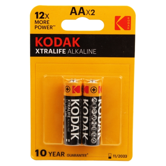 Imagen de 2 Baterías Alcalinas AA de Larga Duración - Kodak