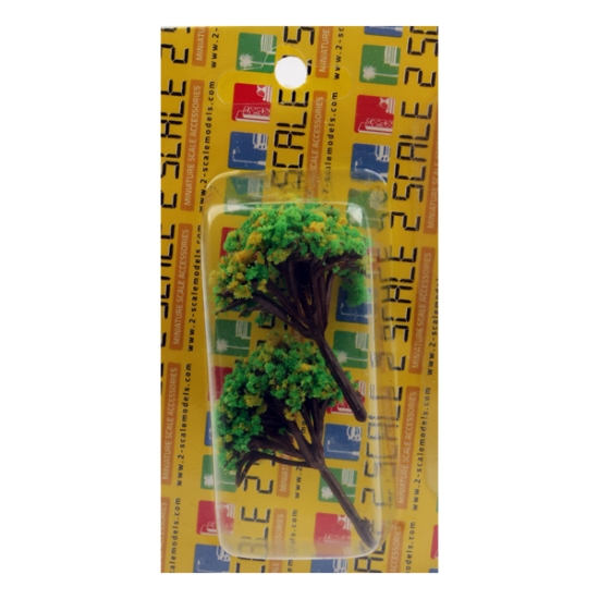Imagen de Modelo en miniatura de ramas de árbol de rosa amarilla, 2 piezas, escala 1:200 - 2