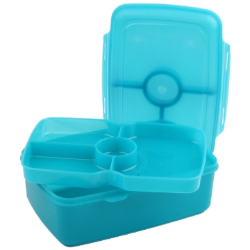 Agrandir l'image de Boîte Repas en Plastique Compartimentée 2 Litres - Banana Image de Boîte Repas en Plastique Compartimentée 2 Litres - Banana