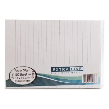 Show details for Lined paper 60g 100 sheets A4 single Picture of Lined paper 60g 100 sheets A4 single