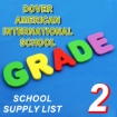 Picture of School Supplies List - Dover American International School - Second Grade