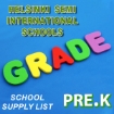 Picture of School Supplies List – Helsinki Language School Pre-k