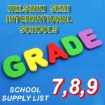 Picture of School Supplies List – Helsinki Language School Grade 1, 2, 3