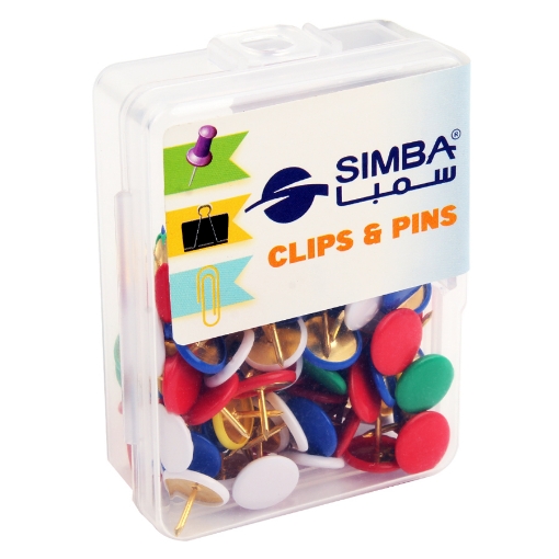 Picture of Colored Office Pin in Plastic Box - Simba H1001-15