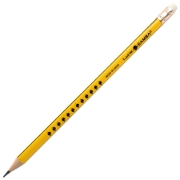 Image de Crayon en bois jaune avec gomme HB2 Samba Modèle L-43189