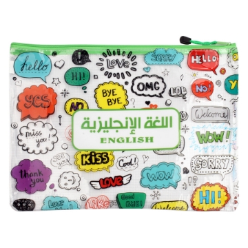 Agrandir l'image de Dossier à fermeture éclair en plastique B4 anglais - Simba 6635EB. Image de Dossier à fermeture éclair en plastique B4 anglais - Simba 6635EB.