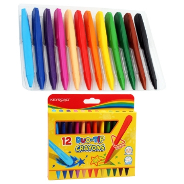 Show details for Keyroad Plastic Wax Crayon Pack, 12 Colors, Triangular Shape, Model KR972748 Picture of Keyroad Plastic Wax Crayon Pack, 12 Colors, Triangular Shape, Model KR972748