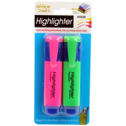 Picture of Fluorescent Pens Set of 2 Pink and Green 4mm - Patikil H5528