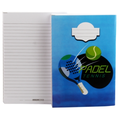 Picture of Ruled Notebook 100 Sheets Tennis Shape - Extra Line Panda 6