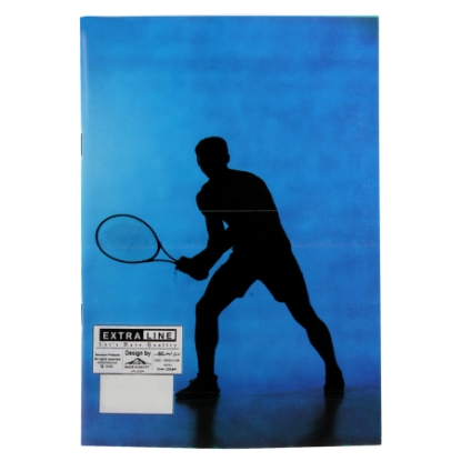 Picture of Ruled Notebook 100 Sheets Tennis Shape - Extra Line Panda 6