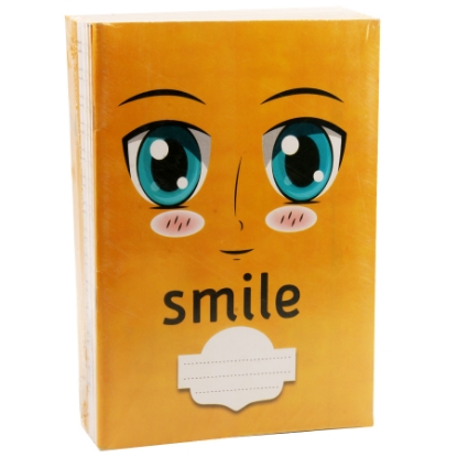 Picture of English Lined Notebook, 60 Sheets Smile Shape Yellow Color - Extra Line Panda-10