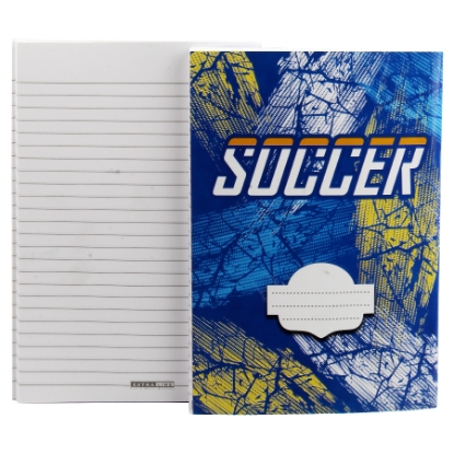 Picture of Lined notebook white paper Soccer Shape 100 Sheets - Extra Line Panda 6