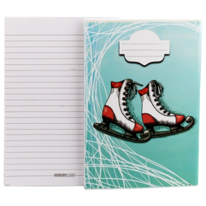 Picture of Lined Notebook White Paper skateboard shape 100 Sheets - Extra Line Panda 6