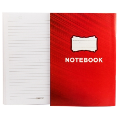 Picture of Lined University Stapled Notebook White Paper Red Cover 80 Sheets 60 gsm A4 – Extra Line Panda 8