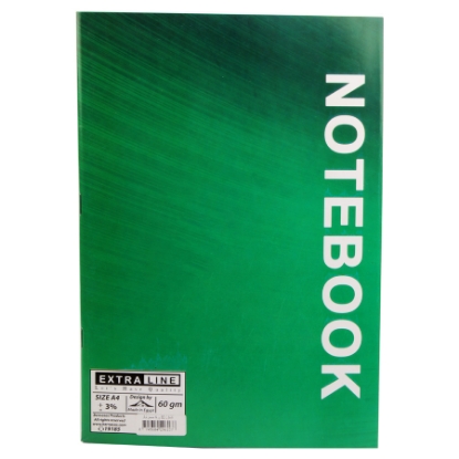 Picture of Lined University Notebook Pin White Paper Green Cover 80 Sheets 60 gsm A4 – Extra Line Panda 8