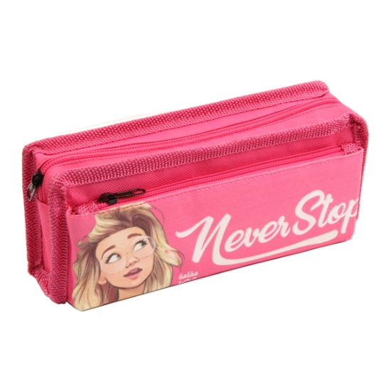 Picture of Egypt Fabric Pencil Case 2 Zippers, Prominent Pocket Tape, BF Case