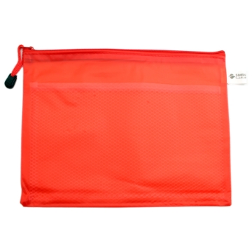 Show details for Red Mesh Zipper Folder - B4 - Simba Picture of Red Mesh Zipper Folder - B4 - Simba