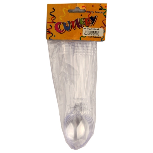 Picture of 10 Pieces Clear Plastic Spoon Bag - CUTLERY