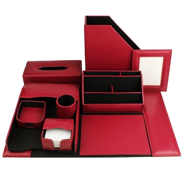 Zeige Details für Dunkelrotes Leder Büromaterialset 10 Teile - Mintra 07642 Bild von Dunkelrotes Leder Büromaterialset 10 Teile - Mintra 07642