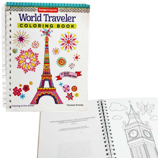 Picture of Coloring book for adult’s world travaler