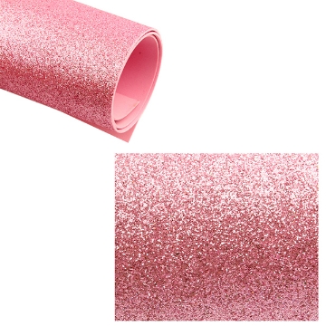 Agrandir l'image de Feuille de mousse EVA pailletée 2 mm rose 50 x 70 cm - Simba Image de Feuille de mousse EVA pailletée 2 mm rose 50 x 70 cm - Simba