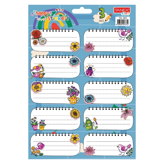 Image de Billets Scolaires Pour Filles Différentes Formes 10 Pièces Couleurs 3 Feuilles - Tanex TSL-823