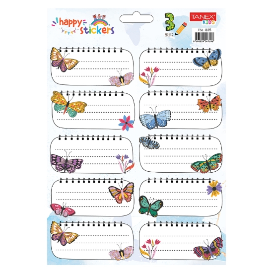 Image de Billets Scolaires Différentes Formes pour Filles 10 Pièces Couleurs 3 Feuilles - Tanex TSL-825