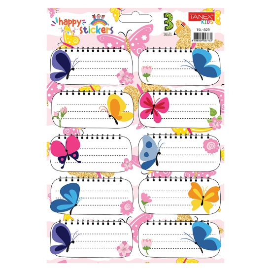 Image de Billets Scolaires Pour Filles Différentes Formes 10 Pièces Couleurs 3 Feuilles - Tanex TSL-829