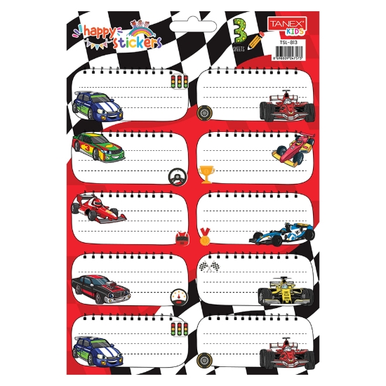 Bild von Türkische Schultickets für Jungen verschiedene Formen 10 Stück Farben 3 Blätter - Tanex TSL-813