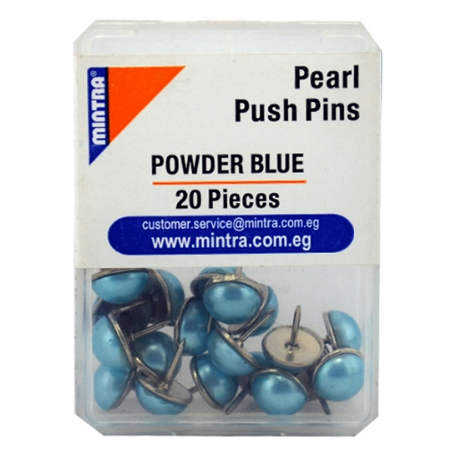 Picture of Set of Pearl Shape Push Pin 20 Pieces Powder Blue Z19 24g - Mintra 956