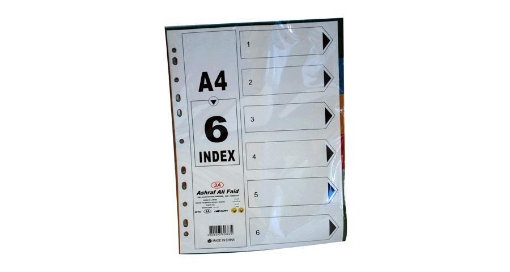 Picture of Index Dividers Modern from 1 - 6 numbers 