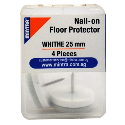 Picture of Round Nail Floor Protector White Color 25mm 4 Pieces - Mintra