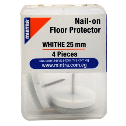 Picture of Round Nail Floor Protector White Color 25mm 4 Pieces - Mintra