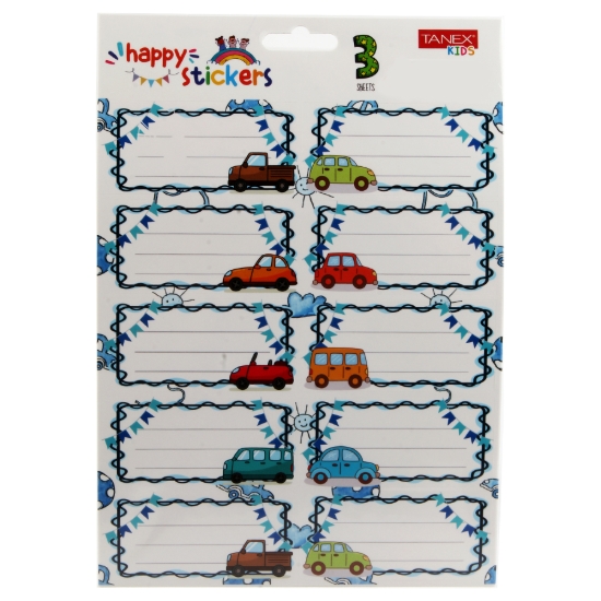 Image de Billets scolaires 10 pièces 3 feuilles en forme de voiture Tanex Modèle TSL