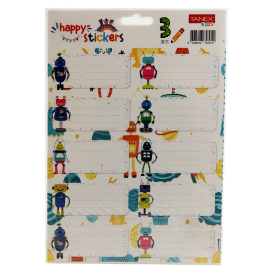 Bild von Roboterform Schulticket 10 Stück 3 Blätter Tanex Modell TSL