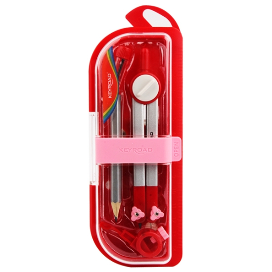 图片 塑料圆规带铅笔尖 + 铅笔盒装 - Keyroad 型号 KR972475