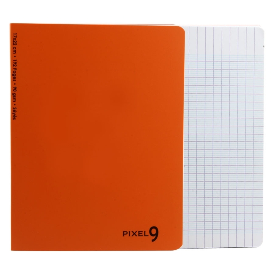 Image de Cahier scolaire 96 feuilles, enveloppe en poly orange, 17 x 22,9 cm Mintra
