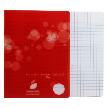 Agrandir l'image de Cahier à spirale en PP transparent, papier français 70g, 22 x 17 cm Auchan Image de Cahier à spirale en PP transparent, papier français 70g, 22 x 17 cm Auchan