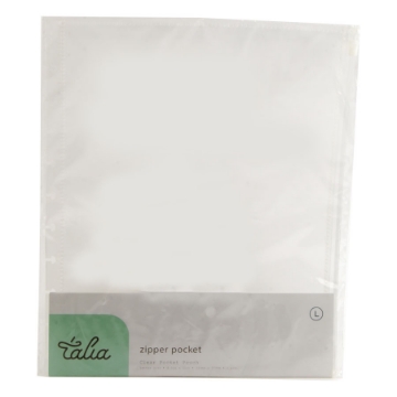 Agrandir l'image de Pochette à soufflet avec fermeture éclair, carnet transparent taille 24,1 x 28,5 Talia Image de Pochette à soufflet avec fermeture éclair, carnet transparent taille 24,1 x 28,5 Talia