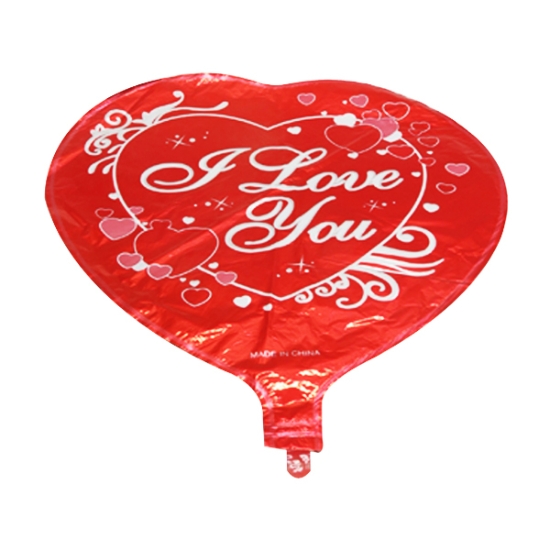 Picture of بلونة ليزر بعصا هيليوم صيني لون أحمر شكل قلب