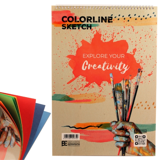 图片 اسكتش سلك ألوان 160 جرام 12 ورقة مقاس A3