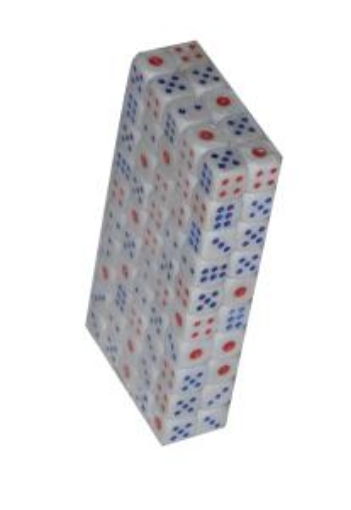 Picture of Small Colored Dice by one (Red & Blue)