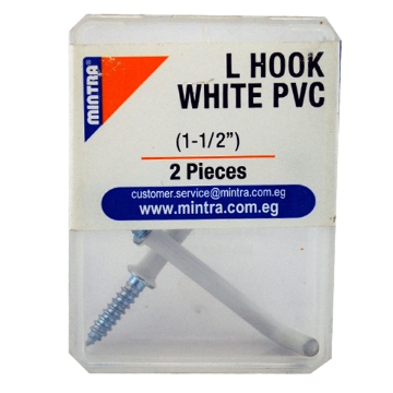 显示明细 塑料包覆金属钩 L 形 白色 1.5 英寸 - Mintra 94491 图片 塑料包覆金属钩 L 形 白色 1.5 英寸 - Mintra 94491