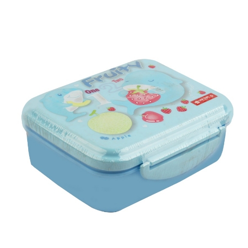 Picture of Printed Plastic Lunch Box 160 x 130 x 55 mm 99 gm - Enzo Clip