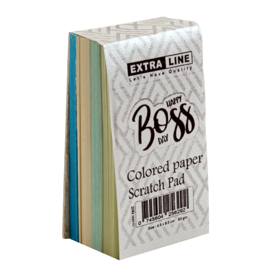 Image de نوتة كعب ورق ألوان ظهر كرتون عدد 200 ورقة 80 جرام مقاس 4.5 * 8.5 سم إكسترا لاين