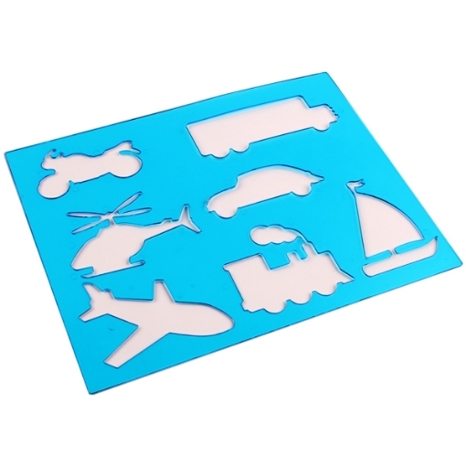 Picture of Transportations Stencil Template Blue - Ark 1423