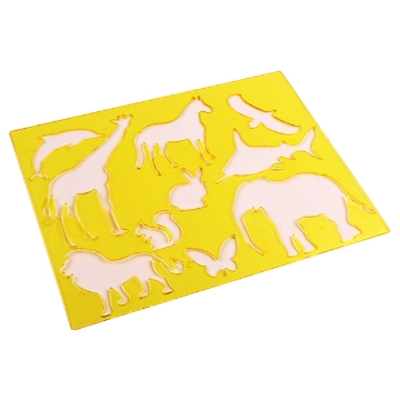 Show details for Animal Stencil Template Yellow – Ark 1423 Picture of Animal Stencil Template Yellow – Ark 1423