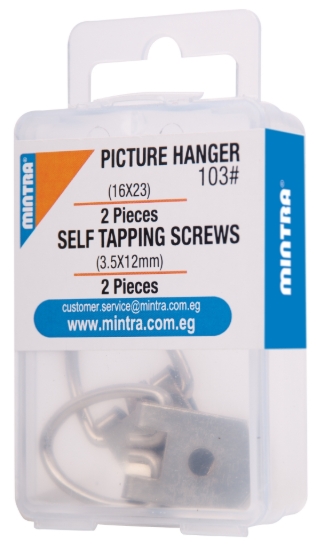 Bild von 2 Metallhaken 16 x 23mm + 2 Schrauben 3,5 x 12mm - Mintra 94480